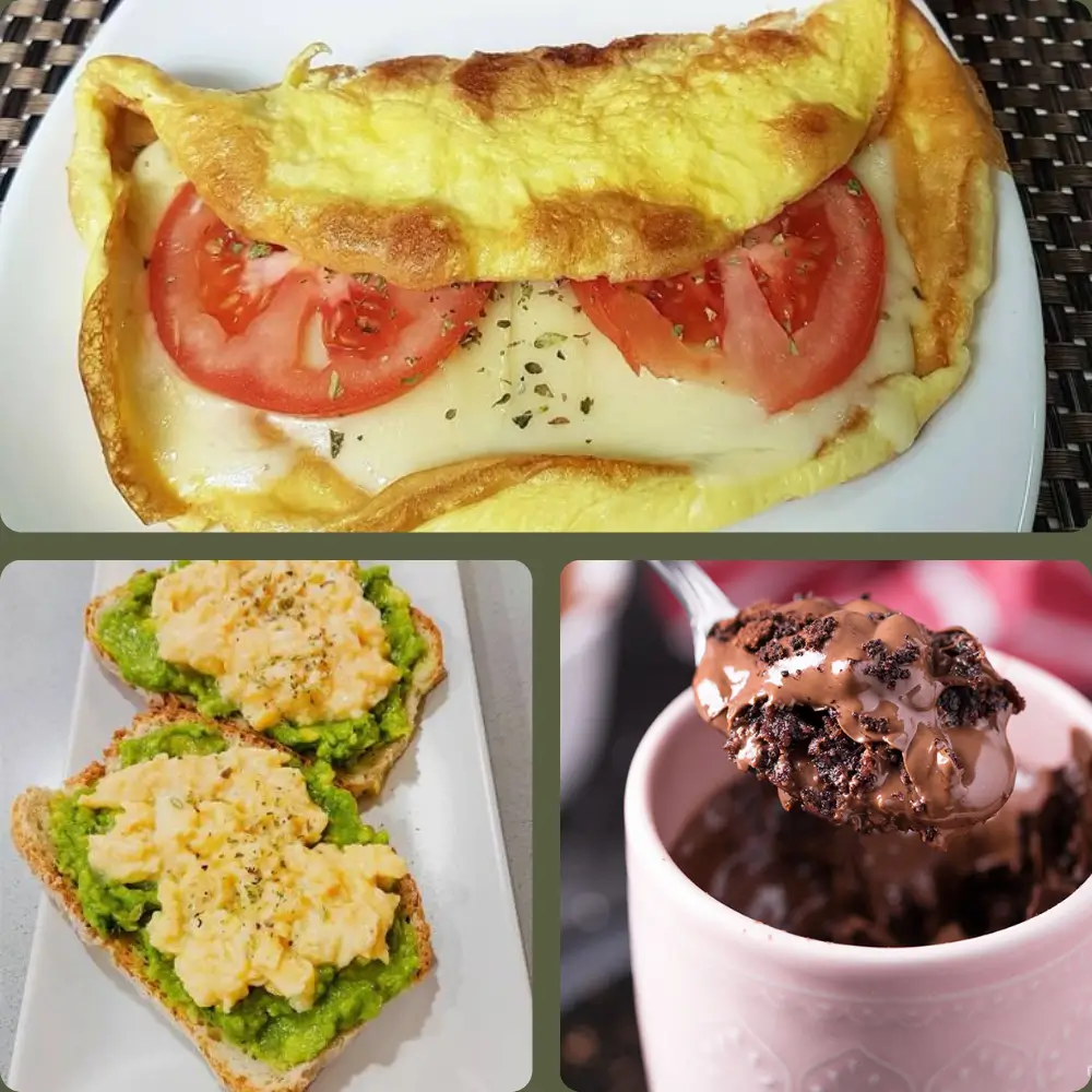 Omelette con tomate y queso